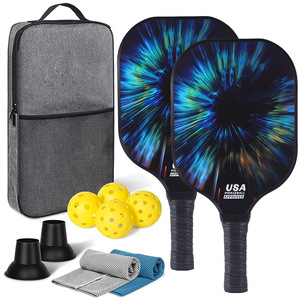 Juego de palas de pickleball de fibra de carbono aprobado por la USAPA con pelotas y bolsa de transporte - Product Image 4
