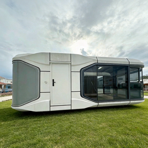 Maison conteneur moderne, capsule spatiale modulaire de haute technologie pour chambre d'amis dans la cour et maison préfabriquée - Product Image 6