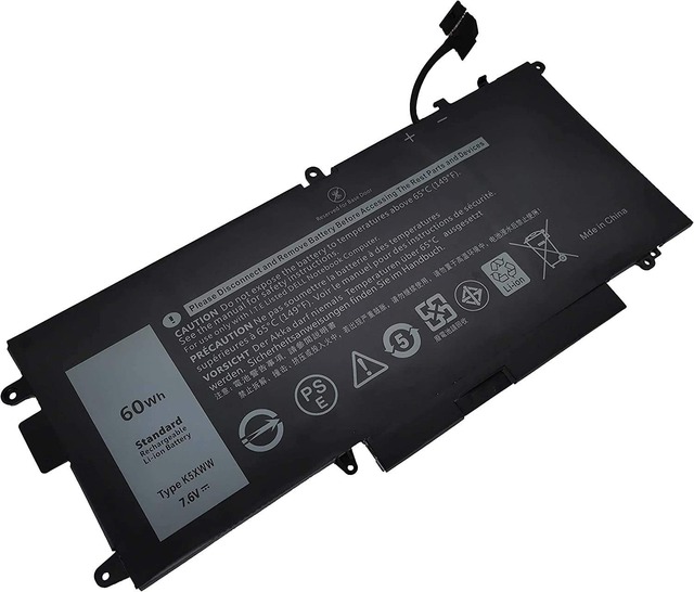 7.6V 6400mAh K5XWW Laptop Battery for DELL Latitude 5289 7389 7390 2-in-1 Series Notebook 71TG4 725KY N18GG 7.6V 60WH K5XWW