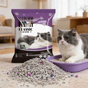 Litière pour chat en bentonite de sodium sphérique, forte absorption, 99 % sans poussière, très absorbante, anti-odeurs, fabriquée en usine - Product Image 1