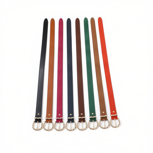 Cintura da donna alla moda con fibbia ovale e cinturino dritto in PU da 3,3 cm - Product Image 1