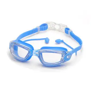 成人防雾泳镜防水玻璃防紫外线竞技场带耳塞游泳池眼镜