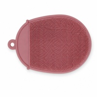 HL-HI106 Brosse de nettoyage double face en silicone avec oreilles de suspension 15x10x2.3cm 58g Éponge de cuisine pour le nettoyage des vaisselles, des bols, des casseroles et des poêles