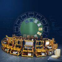 Ligne de production automatique de mousse PU LingXin avec commande PLC, système de moussage circulaire à carrousel et bras robotisé (cycle de 3 à 10 minutes)