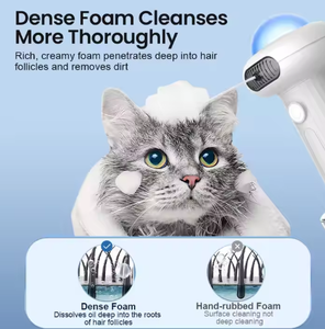 Distributeur de <span class=keywords><strong>shampoing</strong></span> électrique pour animaux de compagnie OEM IPX7, distributeur automatique de savon pour chien, mousseur à savon, brosse de toilettage pour chien, <span class=keywords><strong>shampoing</strong></span> pour chat - Product Image 5