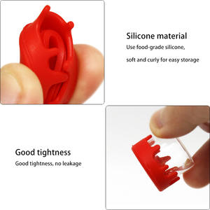 Mini Frasco de Vidrio Hexagonal Portátil de 6 ml con Tapa de Silicona Negra para Envasar Medicamentos, Cremas, Galletas y Dulces - Product Image 6