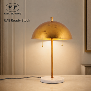 Vintage Gold Metal Table Lamp E27 Bulb For Bedroom Bedside Living Room Hotel Restaurant Decorative Ambient <b>Light</b> - Product Image 1
