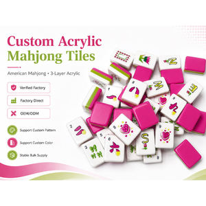 Fichas de Mahjong Americanas de Acrílico con Diseño Floral de Corazones Rojos, Estilo Preppy, Fotos Reales, Listas para Enviar - Product Image 4