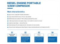 Compresseur d'air industriel monophasé portable Airstone à moteur diesel 185 375 390 400 750 CFM avec pompe pour machine minière