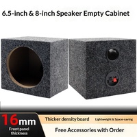 Boîtier de subwoofer 6,5 pouces 8 pouces en bois avec tissu feutré, subwoofer passif vide carré DIY MZB001