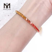 Messi — bracelet synthétique en or véritable 10k, bijoux pour femme, bijoux à la mode, couleur rose rubis, tennis, cadeau