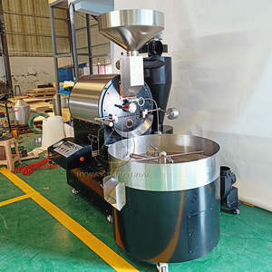 Torréfacteur à café à air chaud au gaz en fonte et acier inoxydable à double tambour HW-17kg 15kg Machine à torréfier les grains de café - Product Image 5