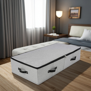 Hot Selling <strong>Fabric</strong> Zippered <strong>Underbed</strong> <strong>Storage</strong> Organizer with Handles Bed <strong>Storage</strong> Container for Clothing Tools in Garage <strong>Storage</strong> - Product Image 6