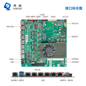 Placa base Yentek K320V Mini Itx I5 3210M 6 Gigabit Ethernet SATA para enrutador empresarial - Product Image 3