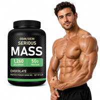 Poudre de Protéine de Lactosérum 50g Marque Blanche, Gainer de Masse 1260 Calories, Supplément Sportif pour le Renforcement Musculaire, Durée de Conservation 24 Mois
