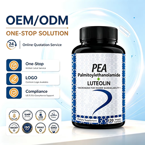 Palmitoiletanolamida (PEA) 630 mg 99% HPLC Luteolina 98% Extracto Estandarizado Micronizado 120 Cápsulas Vegetales Sin GMO Sin <span class=keywords><strong>Gluten</strong></span> - Product Image 4