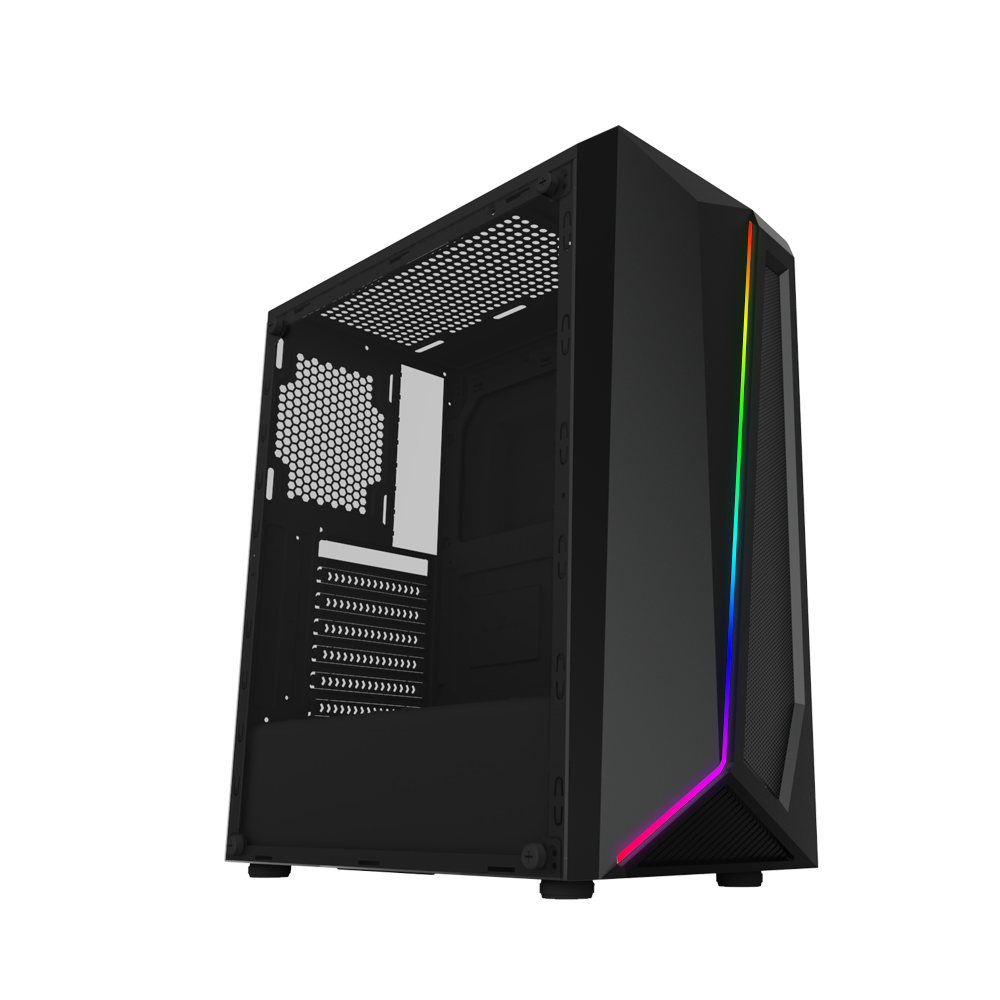 Modern Style  CG71 Pulse Tower Transparent Aluminum PC Case OEM RGB ATX Form Factor with Audio Front Port New