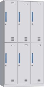 Двойной/3/4/6/9, стальной шкаф со встроенной ручкой, современный дизайн, гардеробный шкаф от фабрики Luoyang, хорошее качество - Product Image 5