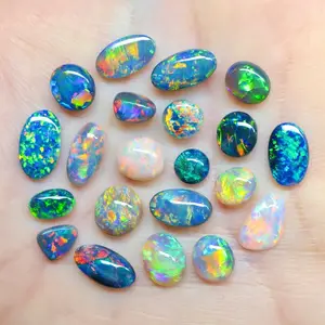 wholesale high quality oval glass rice per gram ethiopian natural opal beads stone synthetic opal