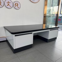 Table de laboratoire en acier haute température, design contemporain, pour écoles et hôpitaux, avec plan de travail en résine époxy, capacité de charge super robuste 3