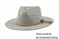 Chapeaux HUAYI – Vente en gros de chapeaux en feutre de couleur unie, 100 % laine, Fedora à large bord, chapeau d'hiver pour hommes