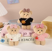 Nouvelle Décoration de Sac Ourson en Peluche Mignon Style Coréen, Porte-clés et Accessoire de Poupée pour Filles, Idéal comme Petit Cadeau