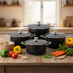 Ensemble de casseroles de cuisine personnalisées avec deux poignées - Product Image 1