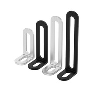 Support d'angle anti-basculement en acier inoxydable brossé de 2,9 mm d'épaisseur pour armoire, connecteur en fer pour étagère de meuble
