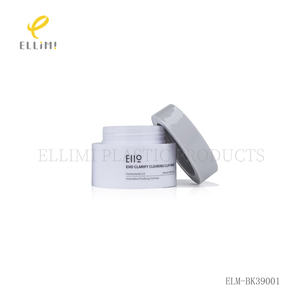 Flacone in Plastica PP Bianco da 50ml con Coperchi Grigi, Vasetti Cosmetici a Bocca Larga per Maschere di Argilla e Prodotti per la Cura della Pelle - Product Image 2