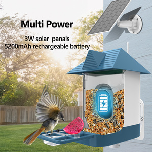 Thông minh <span class=keywords><strong>Bird</strong></span> Feeder với máy ảnh năng lượng mặt trời Powered 1080P HD chim xem máy ảnh ai xác định chuyển động cảnh báo chim máy ảnh - Product Image 3