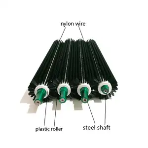 Industrielle Nylon-Zylinder bürsten rolle mit Stahl welle