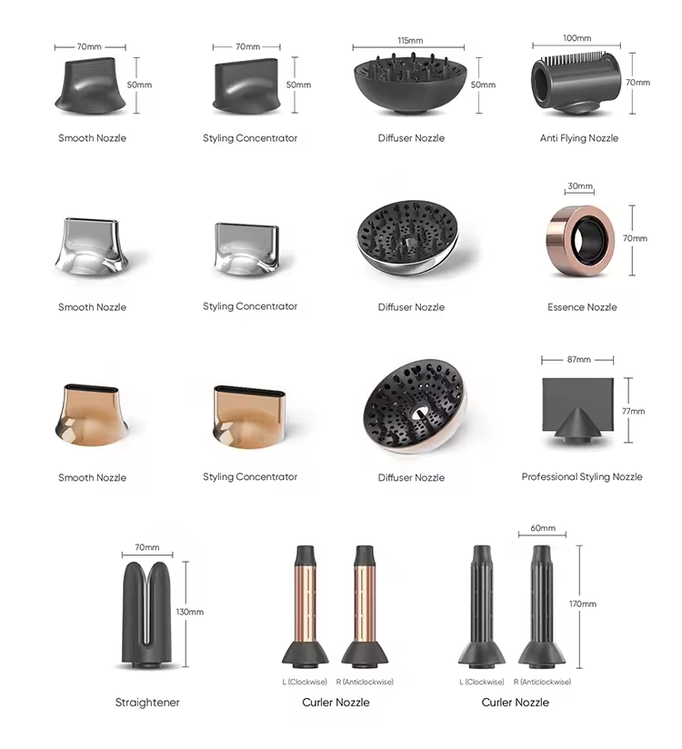 Buse de sèche-cheveux (sèche-cheveux non inclus)