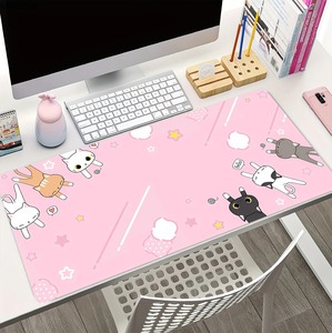 Tappetini <span class=keywords><strong>per</strong></span> Gaming <span class=keywords><strong>per</strong></span> PC con motivo a gatto, con sfondo rosa, tappetini da gioco, tappetino <span class=keywords><strong>per</strong></span> Laptop, <span class=keywords><strong>tappeto</strong></span> da ufficio, 900x400, - Product Image 2
