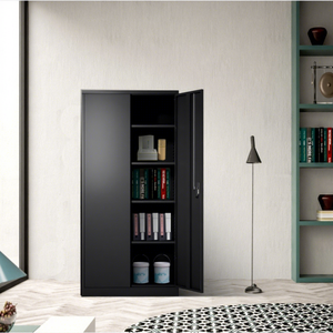Modern 2-Door Steel <b>Locker</b> Cabinet With Adjustable Shelf Metal Cupboard Documents and File Storage Cabinet - Product Image 6