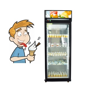 Réfrigérateur commercial vertical à porte vitrée simple, idéal pour la présentation de boissons gazeuses et de sodas - Product Image 2