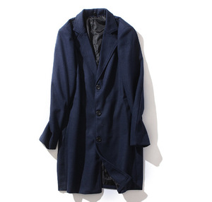 Manteau en laine pour <span class=keywords><strong>homme</strong></span>, longueur moyenne, manches longues, manteau d'automne et d'hiver, costume en laine, <span class=keywords><strong>trench</strong></span>-<span class=keywords><strong>coat</strong></span> - Product Image 2