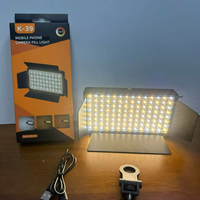 Lampe de poche LED RVB 3CCT K-39 pour téléphone portable, lumière d'appoint pour maquillage, rechargeable Type-C, facile à transporter, intensité réglable