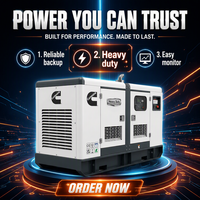 Générateur diesel silencieux triphasé 220V/230V EPA CE ISO 50kw 100kw 150kw avec démarrage électrique DC et ATS