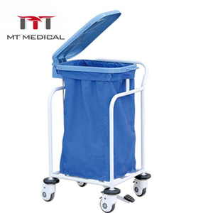 <span class=keywords><strong>Chariot</strong></span> à <span class=keywords><strong>linge</strong></span> <span class=keywords><strong>sale</strong></span> MT Medical à sac unique, <span class=keywords><strong>chariot</strong></span> de blanchisserie <span class=keywords><strong>hospitalier</strong></span> avec couvercle à pédale et sac bleu - Product Image 3