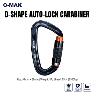 Mosquetón Personalizado de 25kN con Bloqueo Automático en Forma de D, UIAA CE 7075, de Aluminio con Cierre de Rosca para Escalada en <span class=keywords><strong>Roca</strong></span>, Arnés, Equipo de Rescate, OEM - Product Image 3