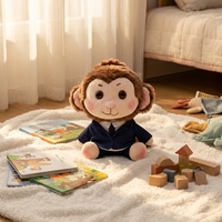Peluche personnalisée Singe d'entreprise, Mascotte en peluche sur mesure pour promotion d'entreprise