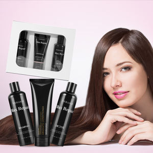 Shampooing et revitalisant réparateur nourrissant antipelliculaire triple <span class=keywords><strong>action</strong></span> personnalisable, protéines botaniques à la kératine pour cheveux abîmés - Product Image 1