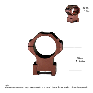 Anneaux de montage BANGBANG 30 mm - Fixation à triple vis pour rail de 20 mm, hauteur de 1,26 pouce (marron) - Product Image 5