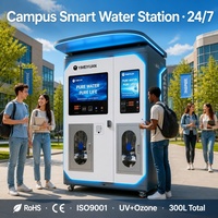 Distributeur d'eau à monnayeur avec membrane RO 800 GPD, eau purifiée réfrigérée, kiosque de remplissage pour stations-service et aires de repos routières