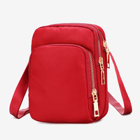 Anhui367 tas selempang kecil ponsel modis, tas dompet saku bahu tas ponsel Logo kustom dengan tali leher