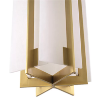 XINZHONG Posmoderno Alabastro American Lighting Villa Dormitorio Sala de estar Luces de cobre y candelabro Diseño Colgante