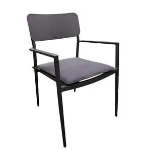 CHaise en aluminium et textile anthracite - Product Image 1