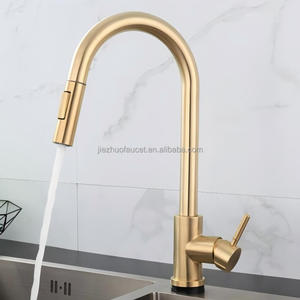 Ventes directes usine : <span class=keywords><strong>Robinet</strong></span> de cuisine doré en acier inoxydable <span class=keywords><strong>avec</strong></span> finition brossée, <span class=keywords><strong>flexible</strong></span> et extractible, doté d'un douchette extractible - Product Image 4