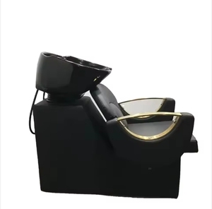 Juego de Muebles para Salón de Belleza Black Gold, Lavabo para Peluquería, Equipo de Peluquería, Silla de Estilismo, Lavacabezas - Product Image 2