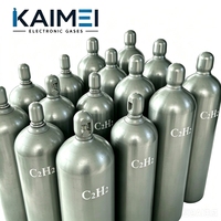Gaz acétylène UN1001 C2H2 Pureté 99,9% Bouteille de gaz haute pression 40L 50L pour usage industriel Logo personnalisé par KAIMEI